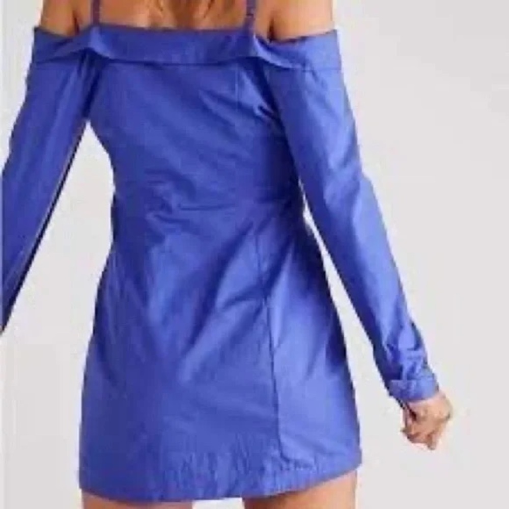 Free People | After Hours Mini Shirt Dress Endless Summer Canyon Iris Small - Picture 5 of 5